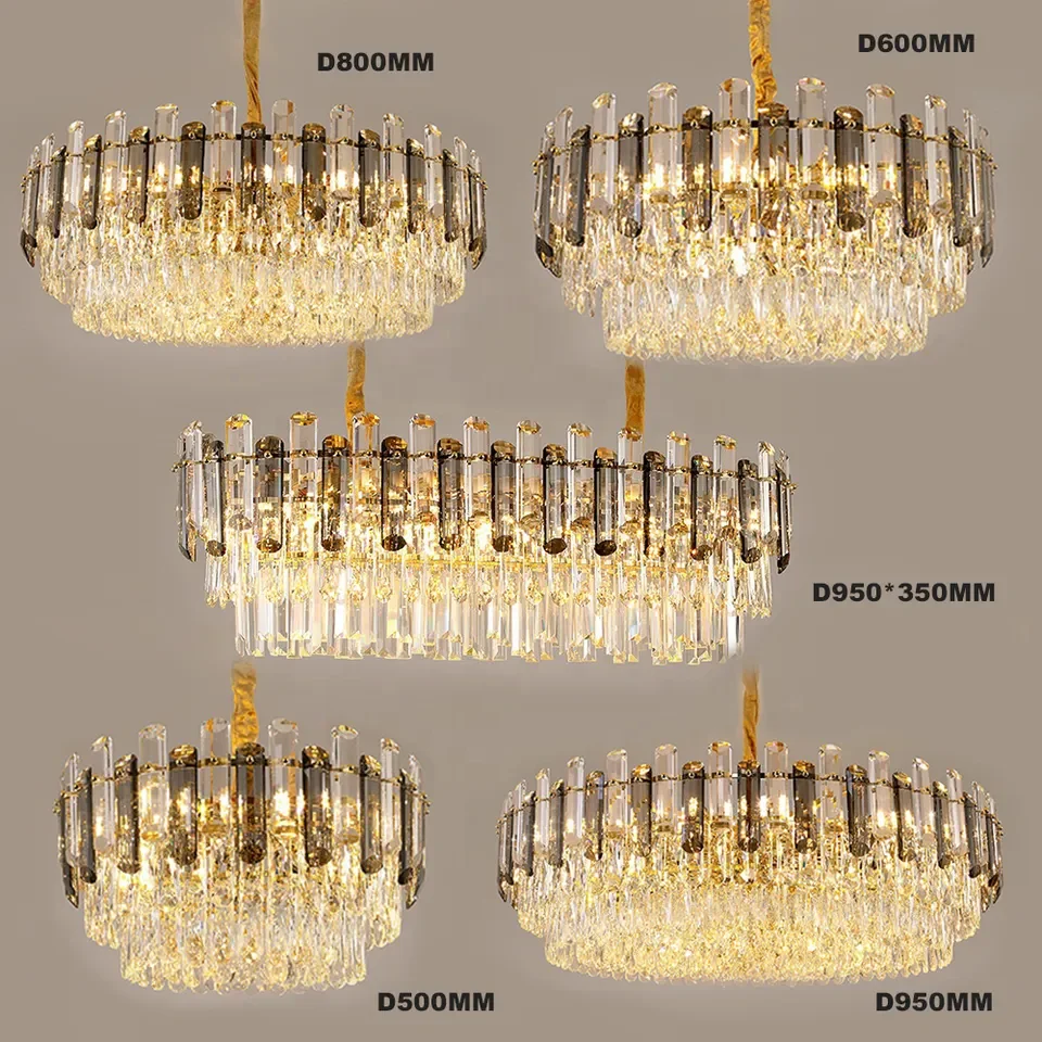 Crystal Luxury Villa Spiral Staircase Home Living Room Hotel Banquet Hall Decoration Lamp Ceiling Chandelier Pendant Light