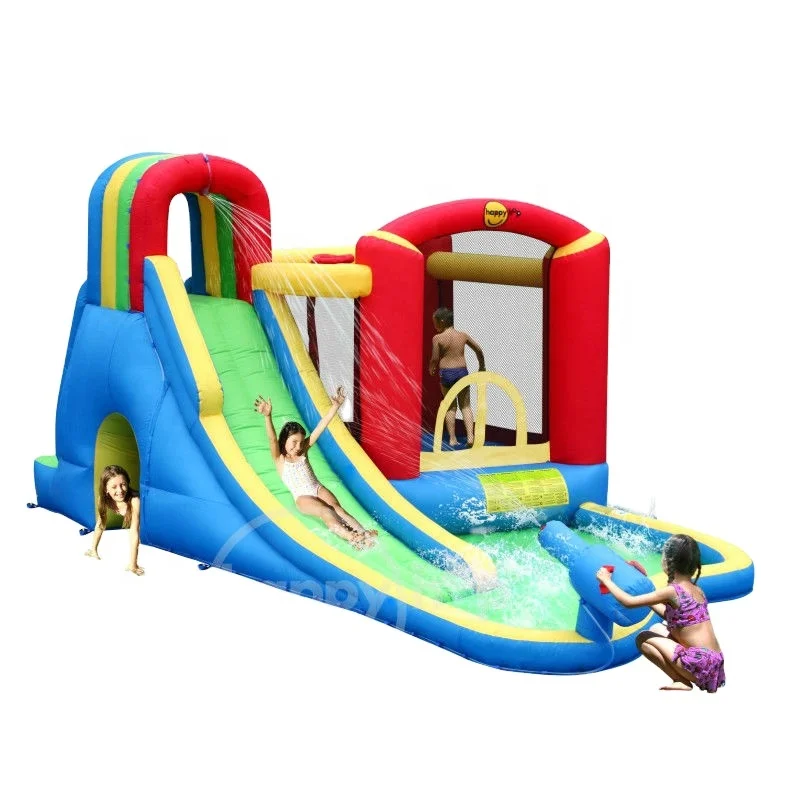 
Happyhop 9047N Splash Wave Fun Zone , Inflatable Mega Slide and Pool Fun Park for children,inflatable bouncer and slide 