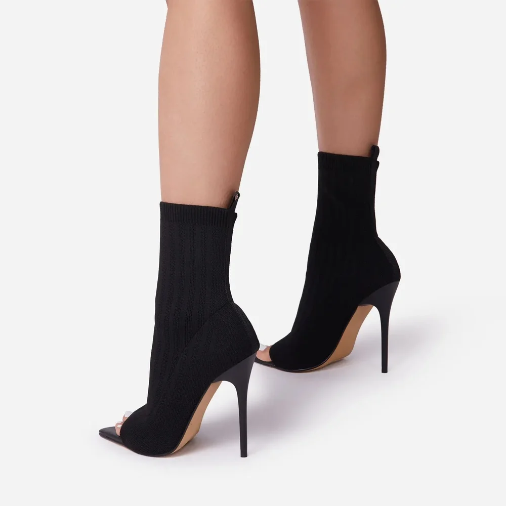 Women Boots High Heels Woman Shoes Gladiator Heels Autumn Ladies Shoes Female Fashion Open Toe Boots Party Wedding Woman Shoe