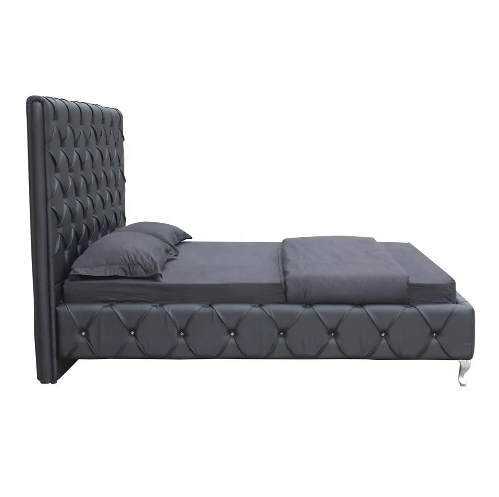 Кровать принцессы с высокой посадкой и кристаллами в стиле принцессы