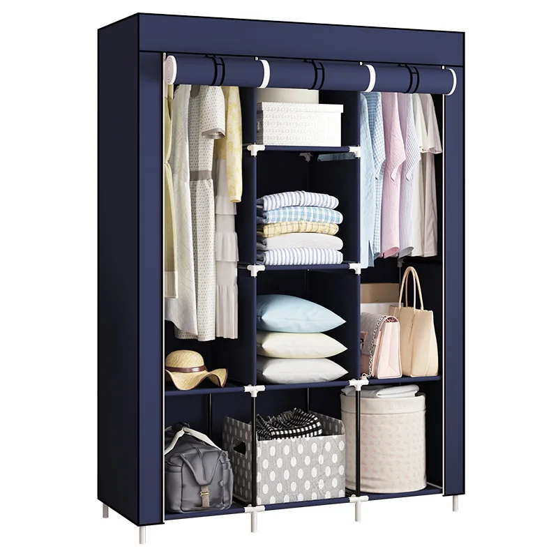 2025 High Quality Portable Closet Foldable Fabric Wardrobe For Students Apartment Dormitory