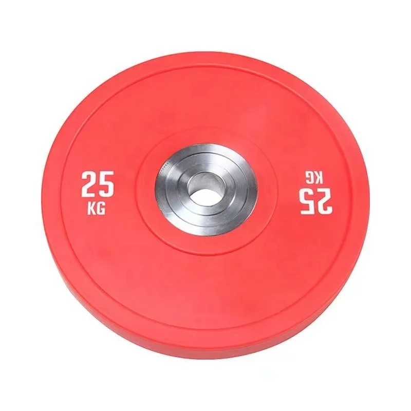 Competition Colored Rubber Plates Steel Calibrated Weight Plates Barbell Deadlift Weights Plates