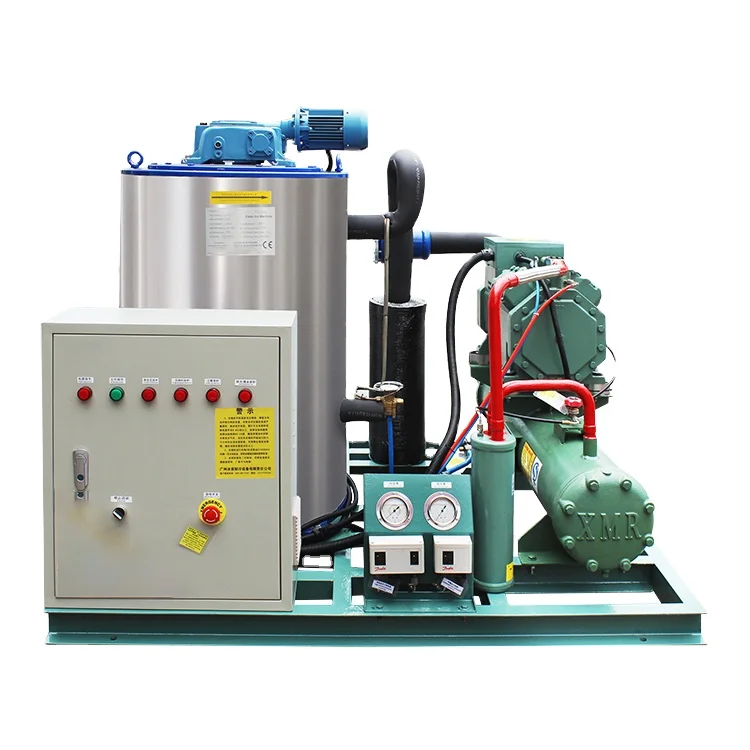 1000KG Big Capacity  Industrial Flack Ice Making Machine For Seafood Fresh