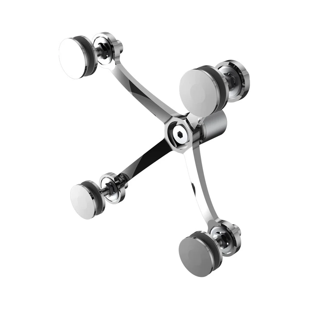 X-KPR wall claw glass spider fittings 2 or 4 arms connected glass curtain wall canopy system spider fitting