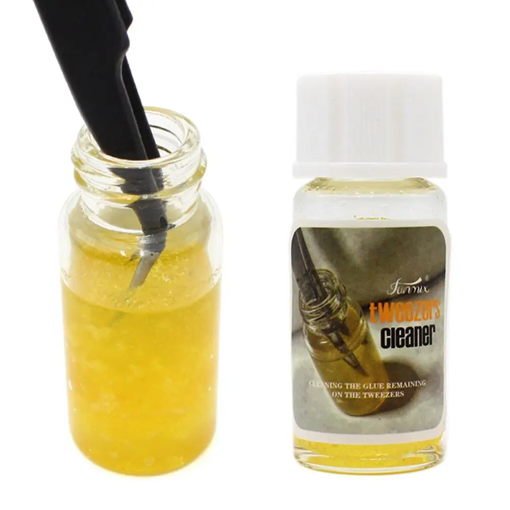 Funmix Private Label Professional Deep Cleaning Eyelash Extension Tweezer Glue Remover Cleanser Liquid With Sponge