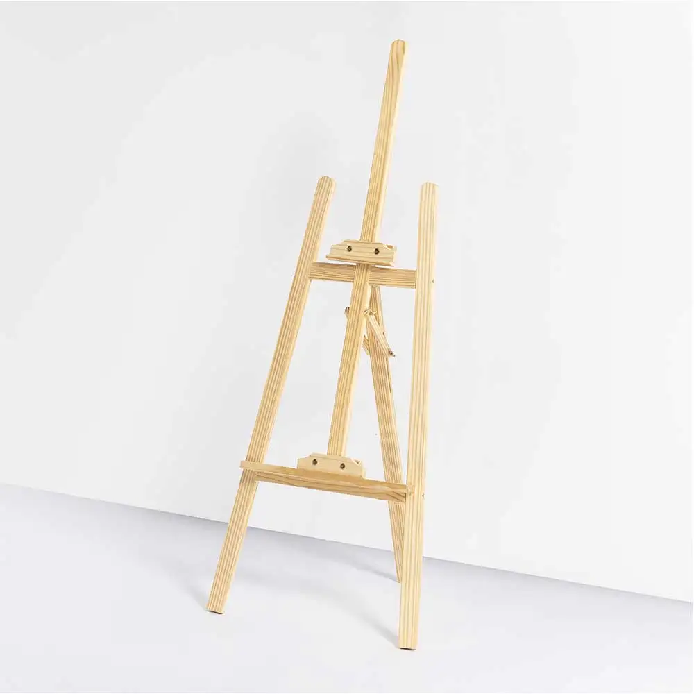 Adjustable 1.2m Large Easel Stand Pine Wood Art Painting Easel For Adults
