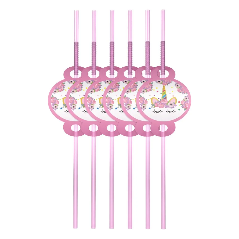 
Custom Kids Unicorn Party Tableware Sets Disposable Wholesale Birthday Party Supplies 