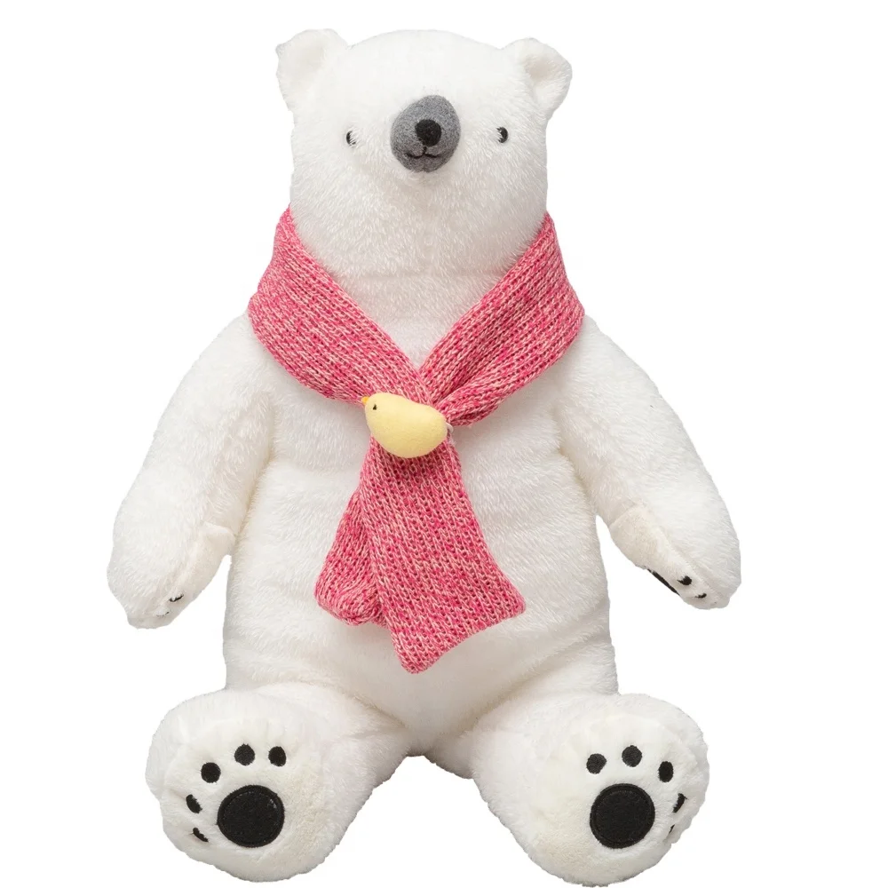 
2021 New design white bear plush toys for kids factory supply animal plush toys 