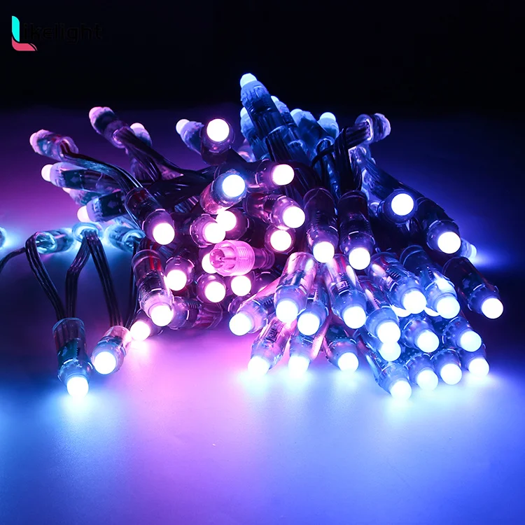 DC 5V DC12V WS2811 Digital LED Pixel point LightWS2811 RGB IC Color Changeable  IP68 waterproof 0.3W Smart LED module Light