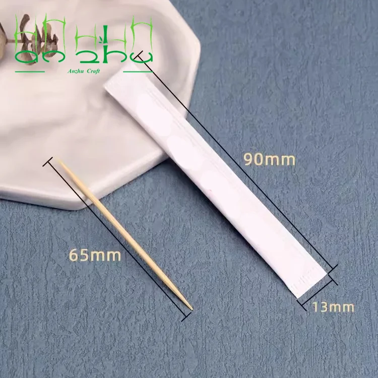 Удобная упаковка бамбуковых деревянных зубочисток деревянные круглые двуконечные ароматизированные зубочистки