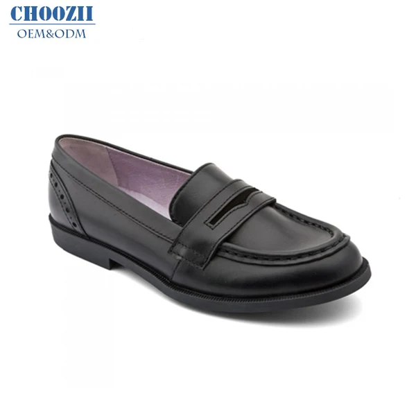 Choozii Student Black Kids Bulk Dress Children Leather Teenage Girls School Shoes