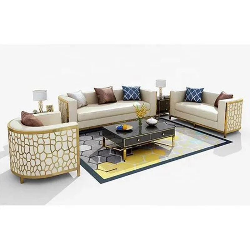 Velvet One/two Seaters Living Room Sofa Stainless Steel Modern Design Navy Green Sofa Sets Bedroom Sets Dining Room Furniture