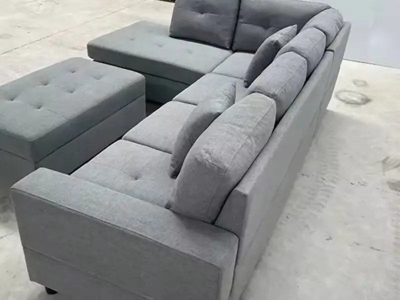 Nordic Custom grey Fabric Soft Sofa Living Room Furniture Modular Sofas Long Living room Couch