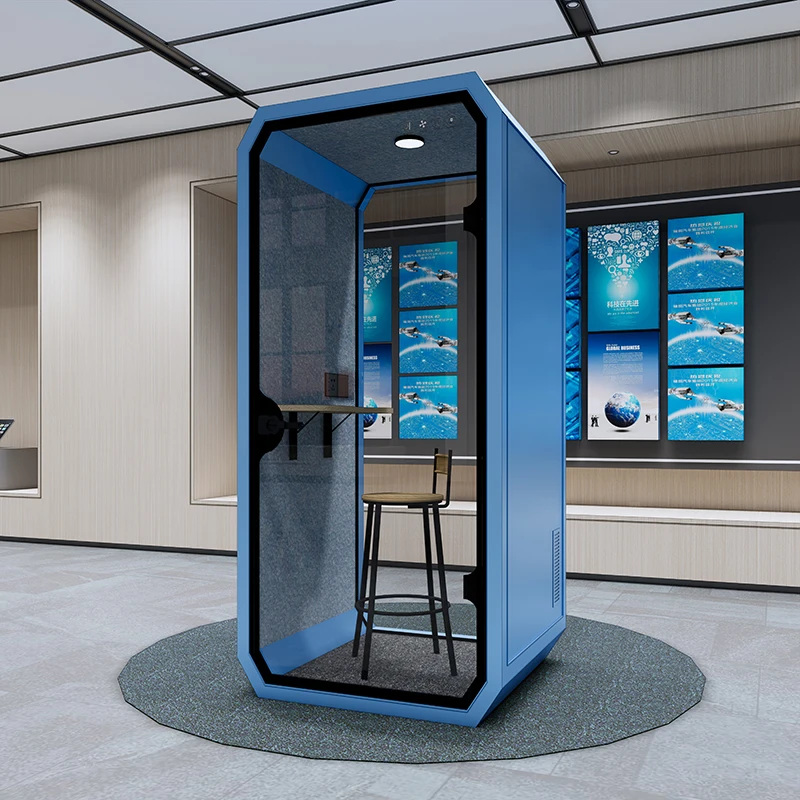 2024 New Design Private Silent Space Meeting Phone Pod Sound Proof Phone Booth