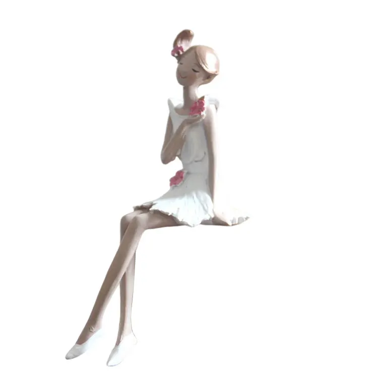 
Dress Slim Beautiful Resin Sister Girl Figurine Tabletop Figure Ornaments Living Room Decoration 