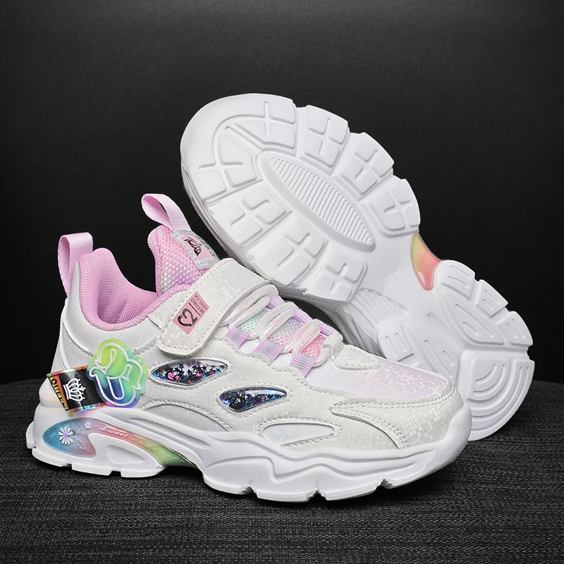 Фабричная детская повседневная обувь, модная обувь для девочек, Прогулочные кроссовки для детей