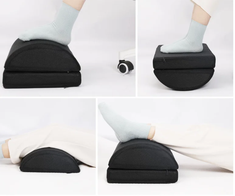 Hot Sale Memory Foam Knee Support Pillow Half Cylinder Leg Cushion Foot Rest Under Desk Memory Cushion