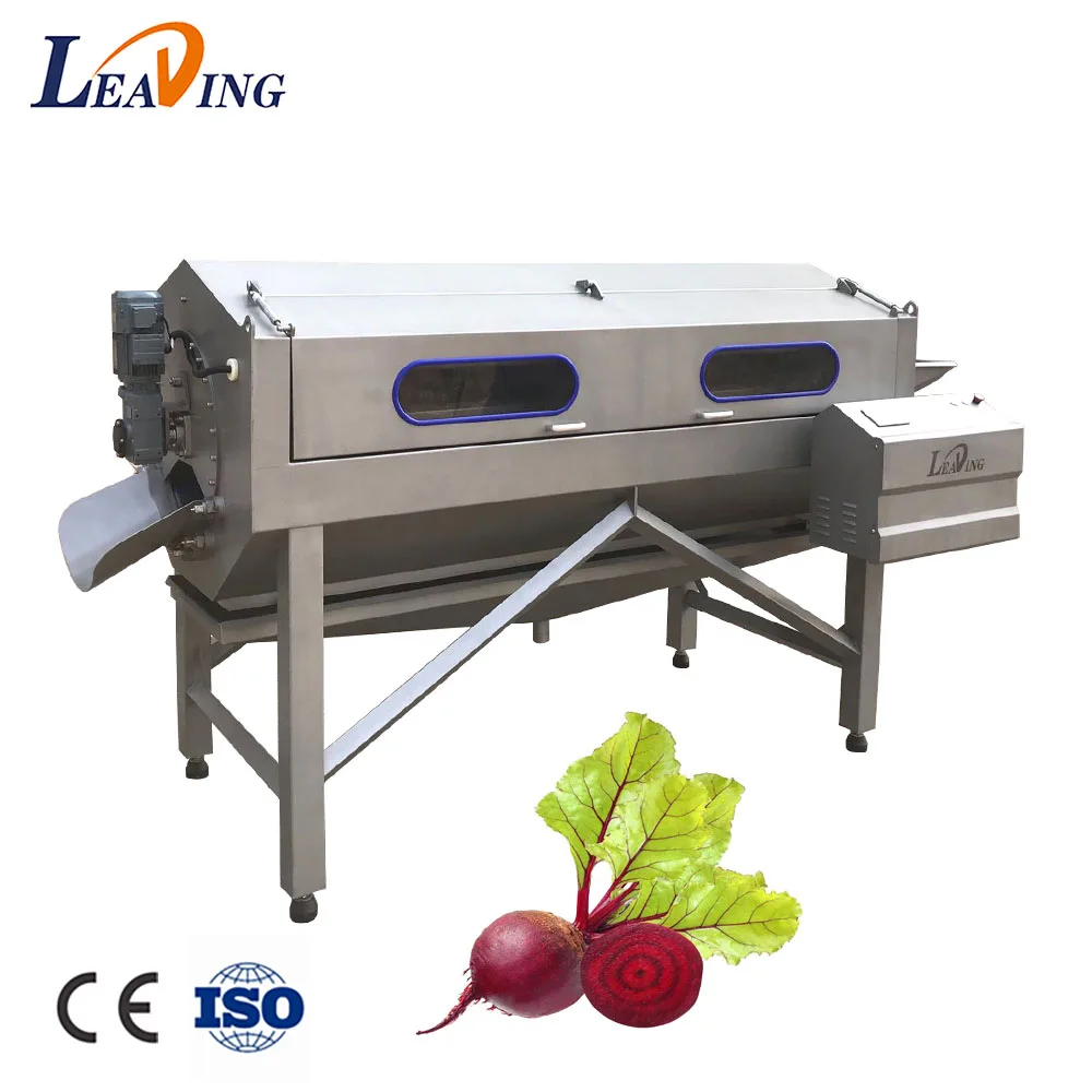 Industrial Fruit Vegetable Cleaning Orange Ginger Peach Washer Potato Washing Peeling Machine