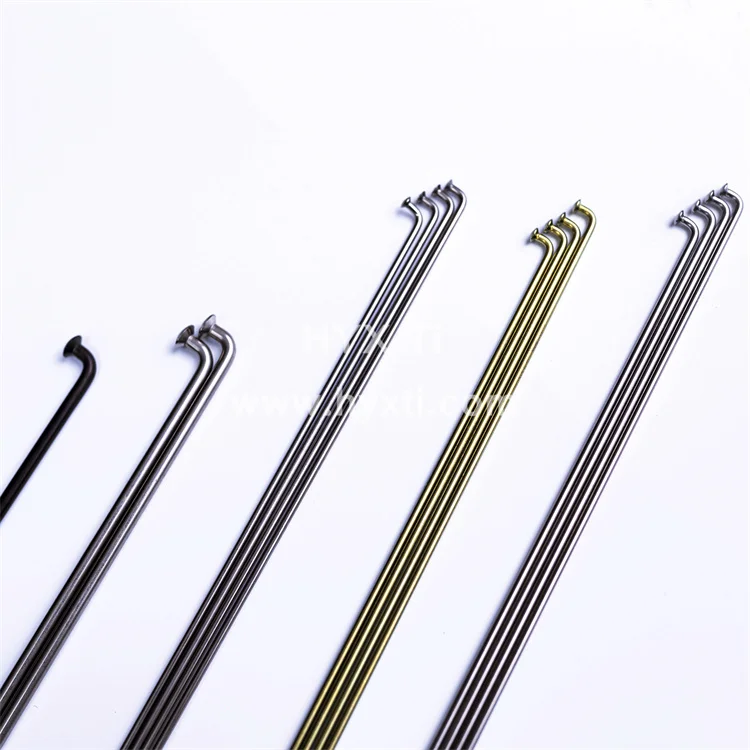 Rainbow Pillar Gr5 Mountain Bike Titanium Alloy Bicycle Spokes Bending Head Titanium Spoke Frame