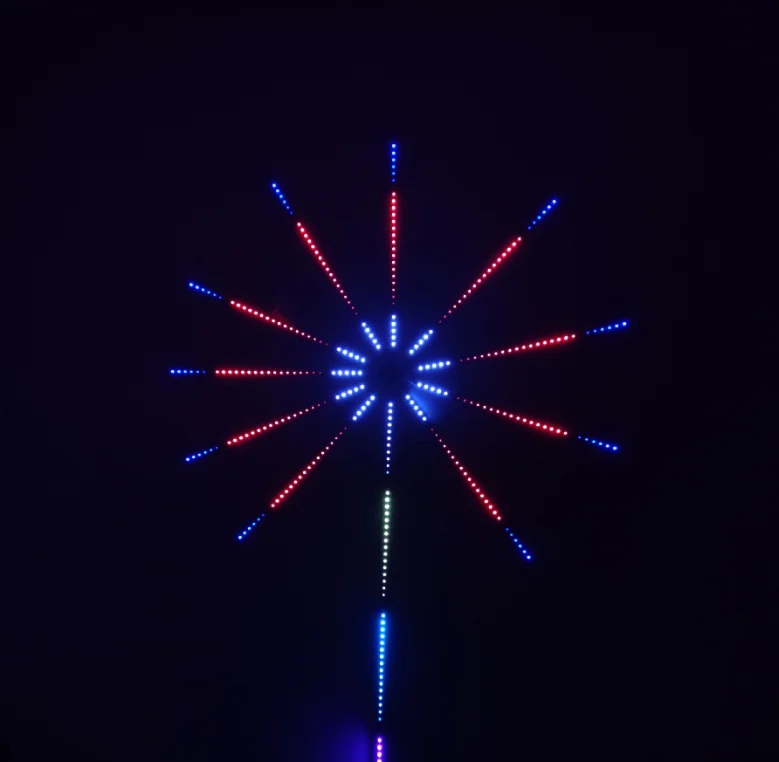 Приглушаемый медный провод с управлением через приложение для умного праздника Рождественские светодиодные огни фейерверк водонепроницаемый дождь капля снег падающий дождь