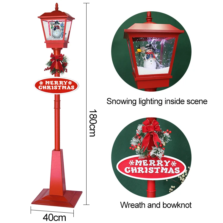 luces de la rua nevando navidade Waterproof LED Outdoor Christmas snowing street lights Snowing Vertical Streetlamp