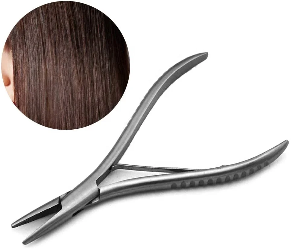 Flat Shape Stainless Steel Hair Extension Pliers Multi-Functi Hair Extension Tools
