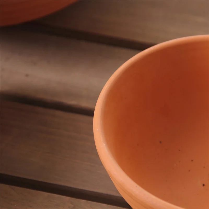 Wholesale Spiral Terracotta Mini Flower Pot Planter Clay Bowl Style Ceramic Garden Home Decor for Outdoor Floor Usage