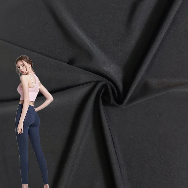 Wholesale solid color 92% polyester 8% spandex 4way stretch yoga leggings fabric