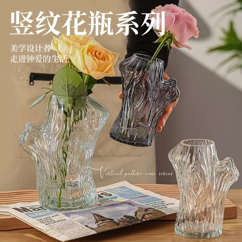 Popular Machine Made Tabletop Round Modern Clear Terrarium Decorative Glass Vase For Home Decor