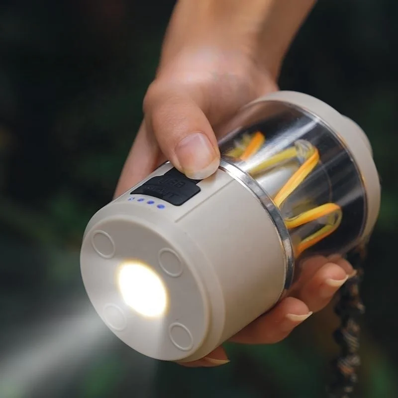 Wason New Small Portable Cute Ultra Bright Led Camping Lamp Popular Unique Style Rechargeable Outdoor Led Lantern With Lanyard
