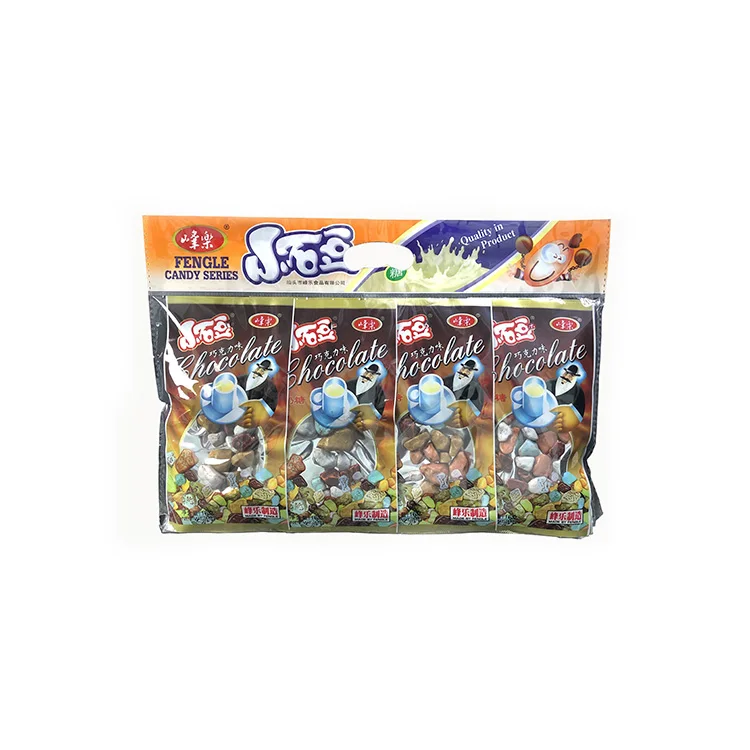 Classic Small Bags Stone Chocolate Candies Yogurt Gummy Stone Candy Hot Sale Milk Candies and Snacks