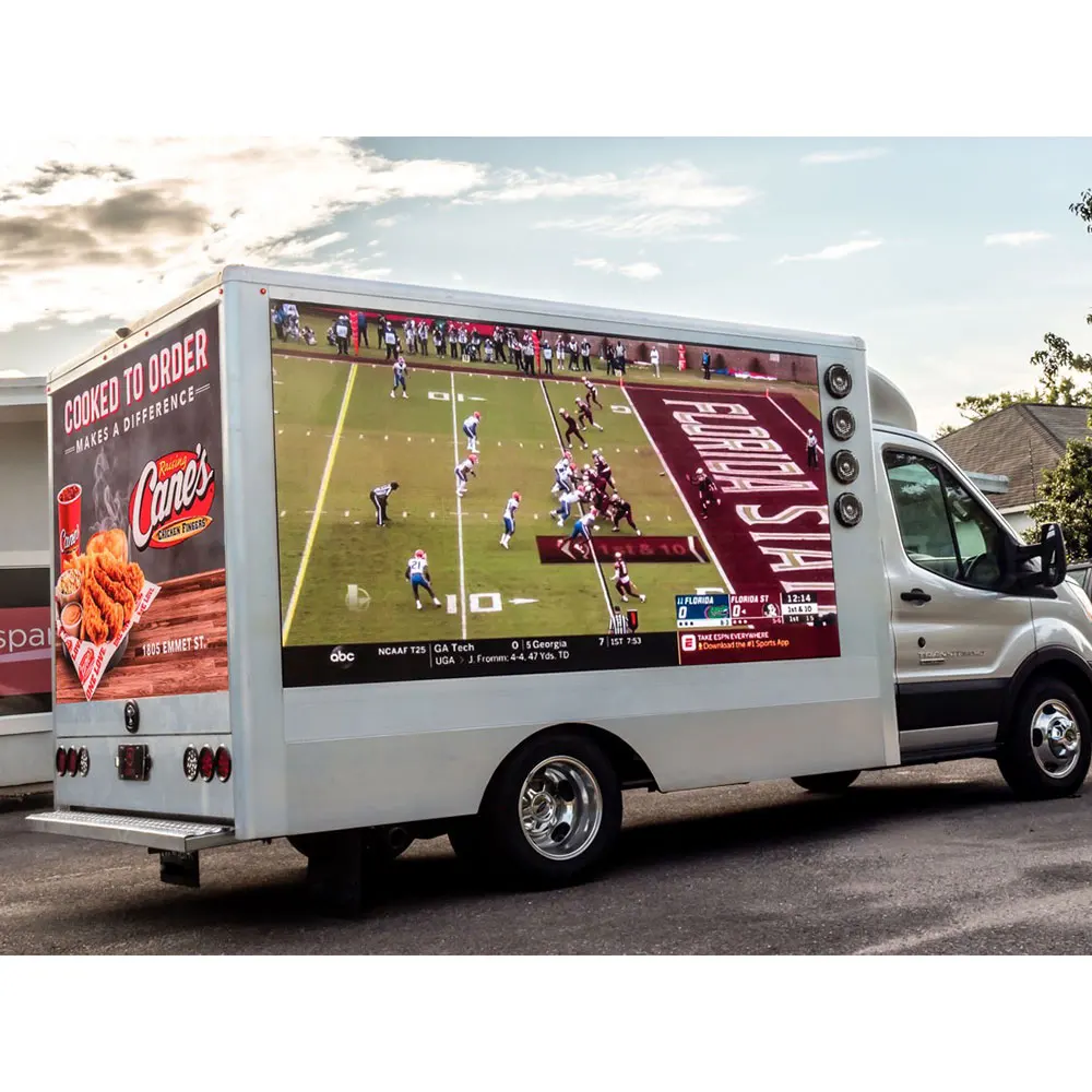 P4 Full Color Digital Commercial Advertising Vehicle Billboard Panel Signs Mobile Truck Led Display Screen Outdoor