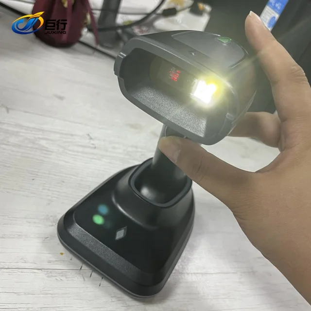 Juxing WHS23-OCR 2D Image Barcode Scanner Wireless handheld scanner Barcode scanner wireless with base