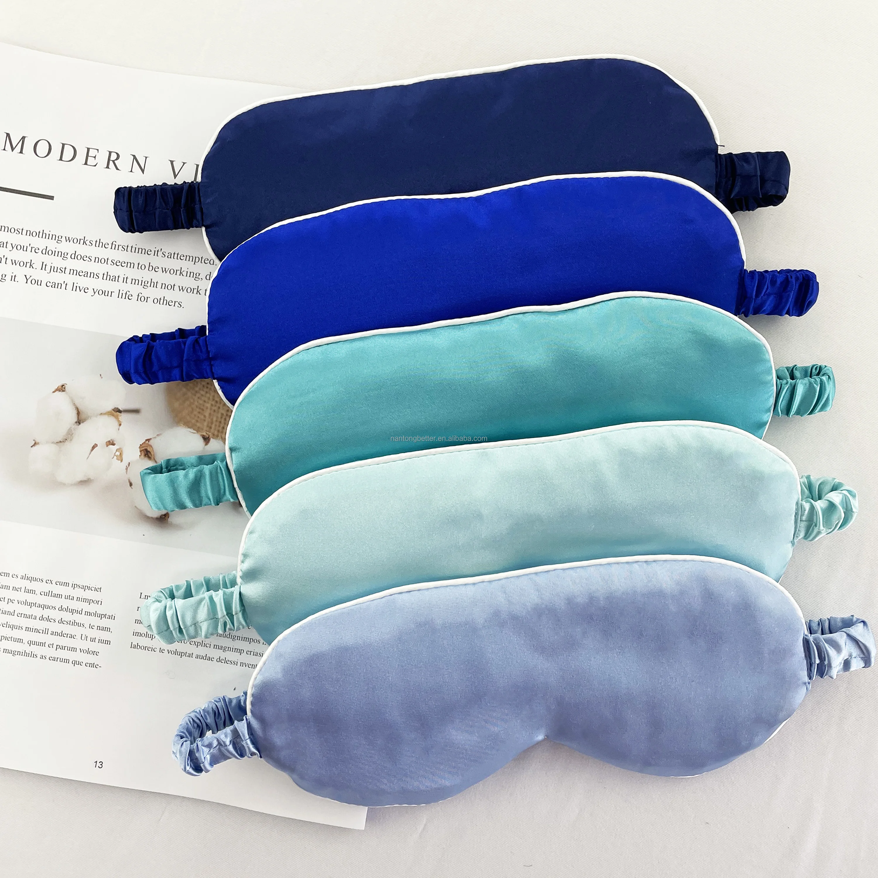 Factory Customization Logo Silk Satin Sleep Eye Mask Adjustable Elastic Band Soft Comfortable Sleeping Eye Mask