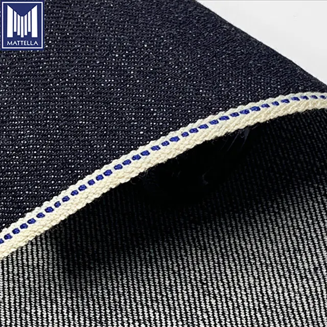 14oz raw selvedge fabric roll 100% cotton indigo for denim boot cut jeans japanese