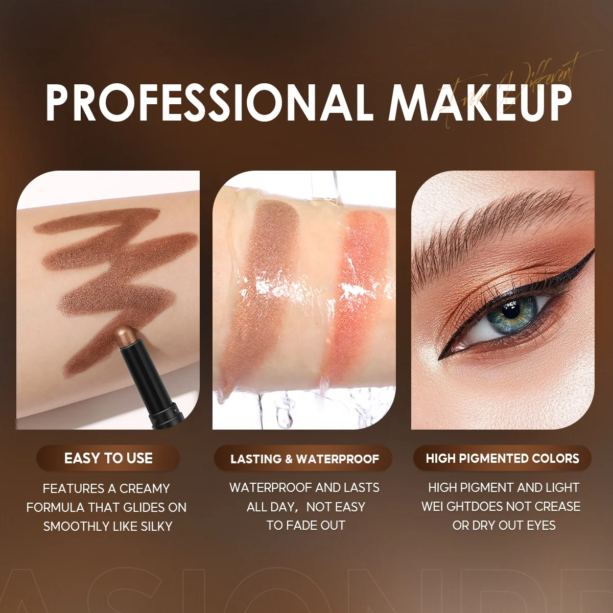 FOCALLURE FA38 Cream Shimmer Eyeshadow 24 Colors Waterproof Eye Shadow Stick