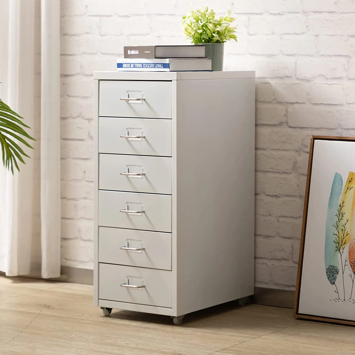 Metal Drawer Filing Cabinet Tool Chest Steel Equipment Moving A4 File Storage Mobile Pedestal