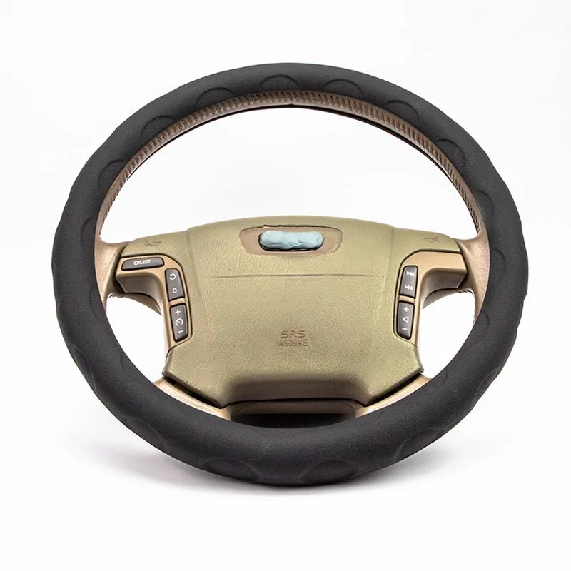 factory supply colorful anti-skid universal silicone car gear cover handbrake cover spiral pattern car steering wheel cover