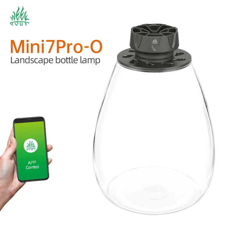 Неделя аква-Mini7Pro-O светодиодная лампа 6500 К 4000 2700 стеклянная ваза из мха для суккулентов