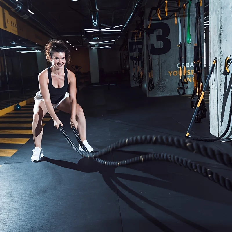 Factory Professional Exercise Fitness Customized Wholesale Polyester Fiber Material Customizable Size Color Logo Battle Ropes