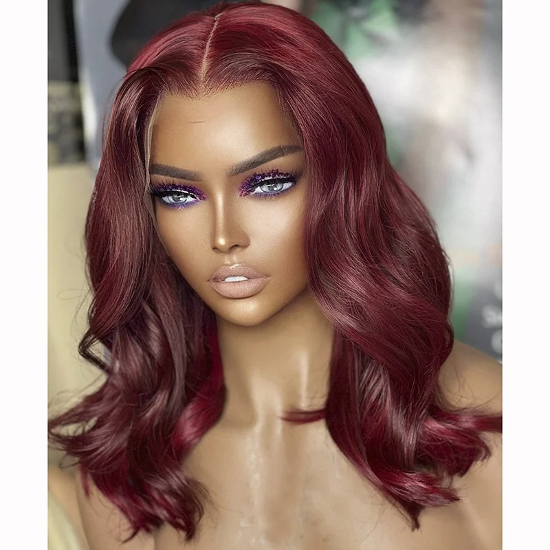 Glueless Short Loose Body Wave Wavy Lace Front Human Hair Wigs For Black Women Full Hd Frontal Wig Human Hair Ocean Wave Bob Wig