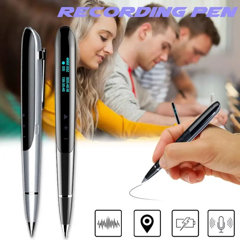 JNN Q9 LED Display Digital Recorder Pen Hidden Digital Audio Sound Voice Recorder Pen Professional Dictaphone MP3 Player
