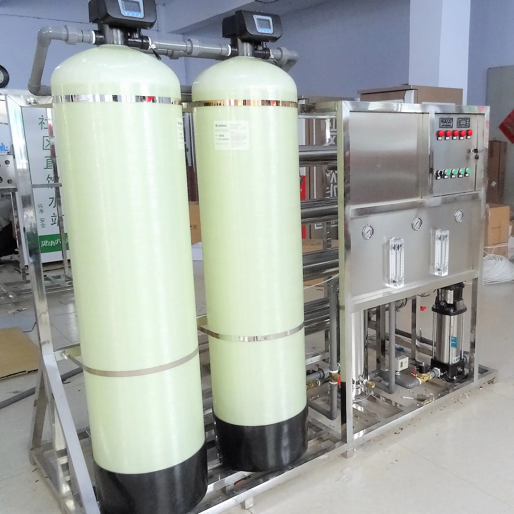 Industrial 2000l/h RO water purifier / RO system for waste water treatment / High quality RO water purification system