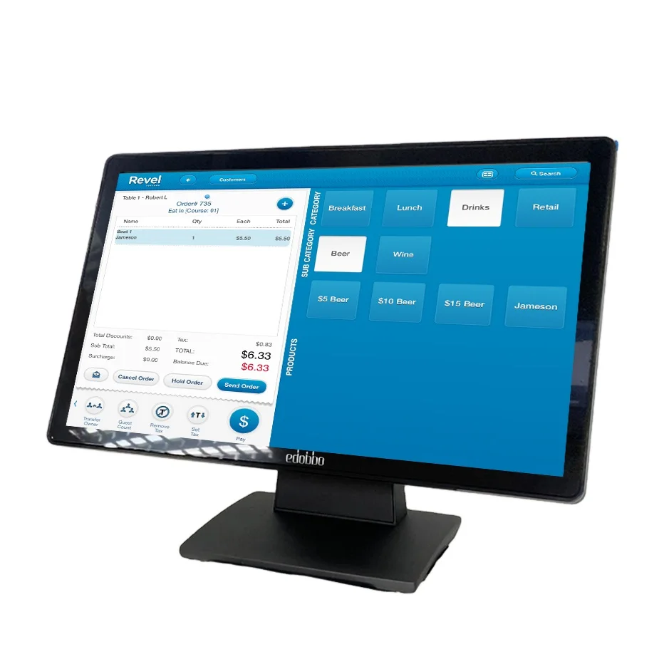 New 21.5 Inch  Windows Touch Pos Machine Supermarket Cashier Equipment Pos Terminal