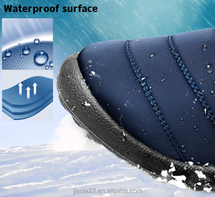 Womens Boots Snow Boot Winter Ankle Booties Warm Outdoor Shoes Waterproof Boots Slip-on Warm Non-slip Plush Cotton Shoes