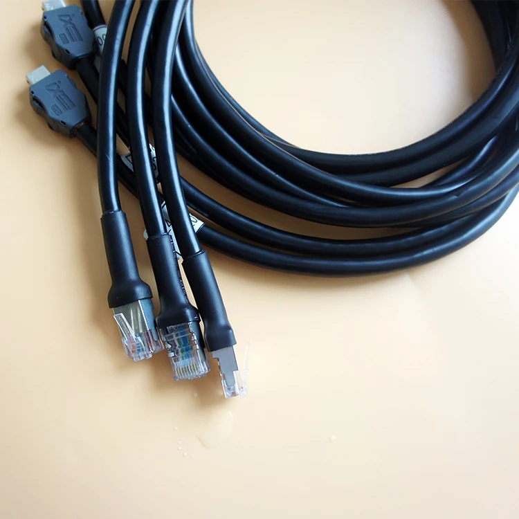 Custom  10 Pin 1mm Latch-Lock Type A to 8 Pin Cat5e IDC Gold Contact Connector Robot Cable Assembly Wiring Harness