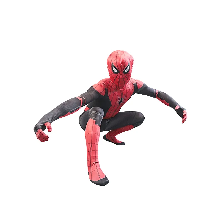 
2021 new Halloween costume cosplay Spider man Fancy Jumpsuit for Adult Children Red Black Spider Man Spider man 