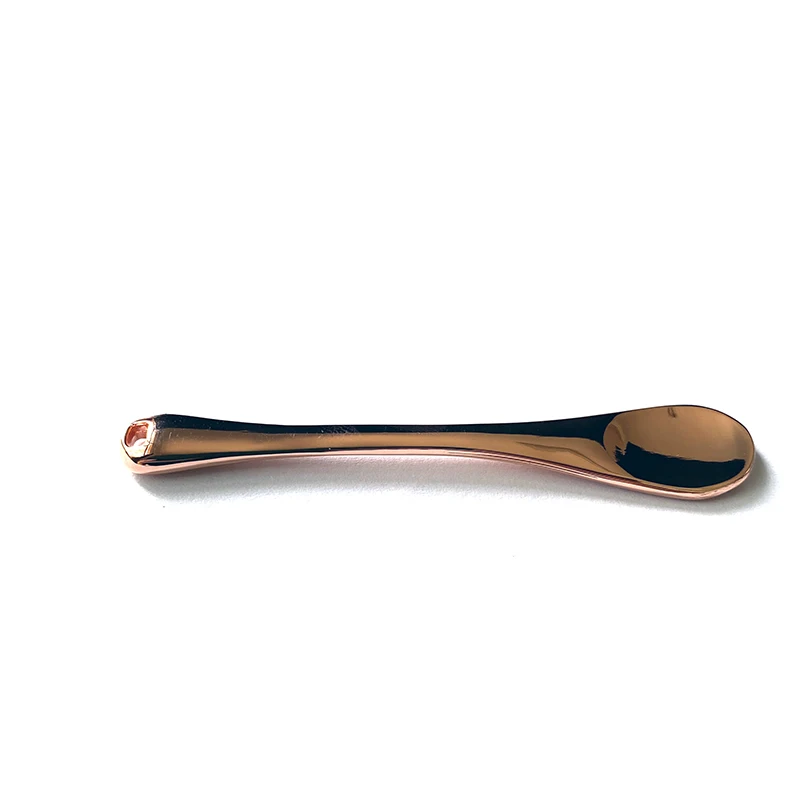 2022 Hot Selling Cosmetic Stick Little Spoon For Cosmetic Mini rose gold Spatula Cosmetic Cream Spoon