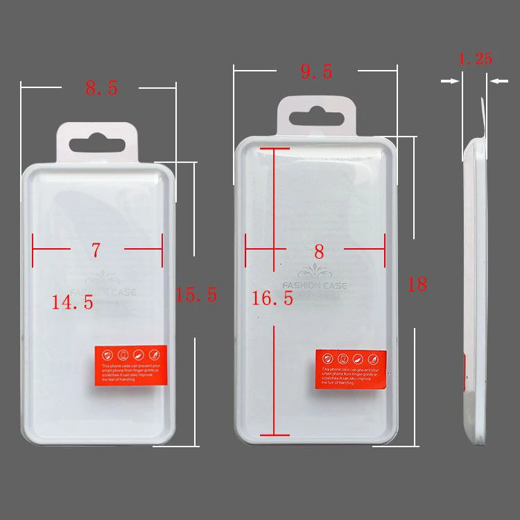 Mobile Phone Cover Plastic Packaging Clear PVC Box with Custom Printing Folding Packaging