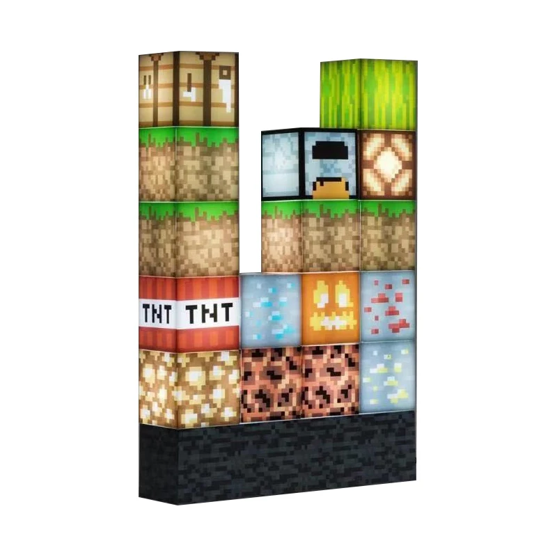 Christmas gifts novel toys assembled spliced building block lamp LED Light Up mosaic pixel my world flashing light